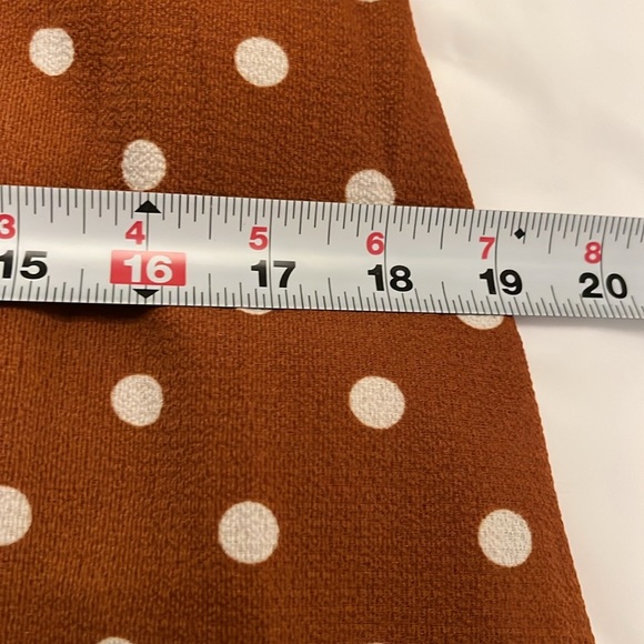 Polka Dot Midi Dress in Burnt Orange Small - Picture 12 of 16